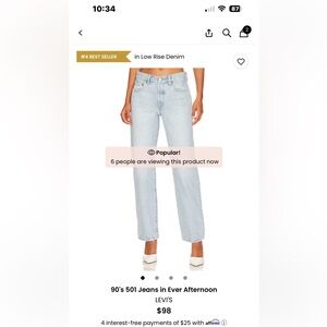 Levi's Classic Light Wash Straight Jeans